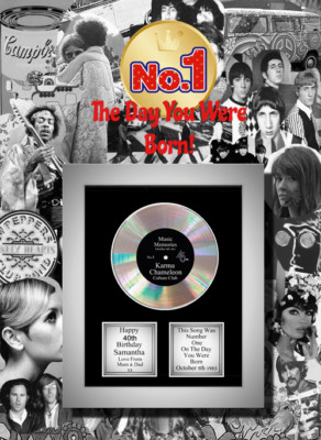 NUMBER ONE SONG in UK THE DAY YOU WERE BORN Record Vinyl Style CD Personalised