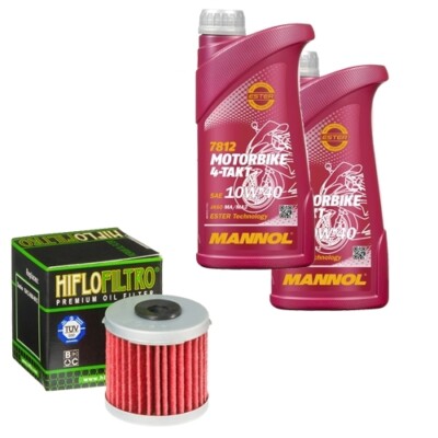 HiFlo Ölfilter Set MANNOL 10W40 2L für Daelim VT 125 Evolution VT125FK Bj.2001