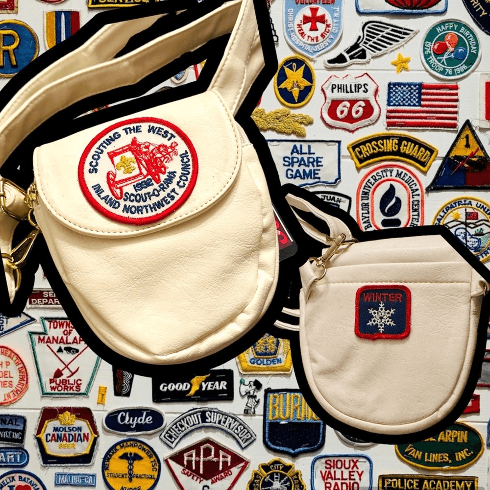 Belt Bag Crossbody Utility Bag Vtg Embroidery Patches White Purse Fanny Pack Wes