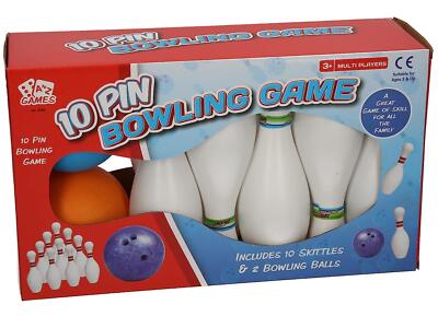 10 Pin Bowling Spiel Kinder Spaß Indoor & Outdoor Spielzeug Kunststoff Kegeln Bälle