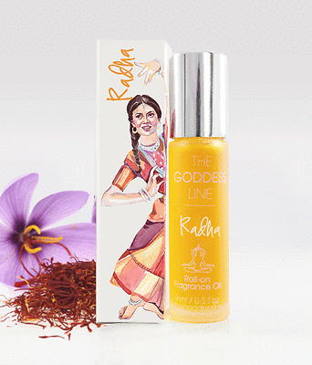 Radha Roll On Fragrance by The Goddess Line 1/3 Oz Saffron