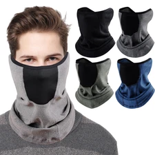 Winter Face Mask Warmer Fleece Neck Gaiter Windproof Thermal Scarf Cold Weather