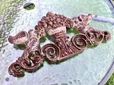 Antique Victorian Cast Iron Birds With Urn Fretwork Door Wall Garden Decoration