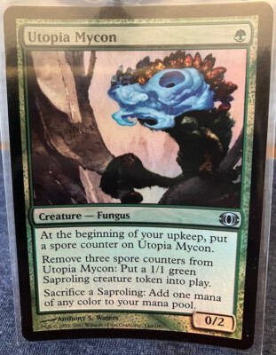 MTG Utopia Mycon Foil Card Future Sight Magic Green Creature Saproling ...