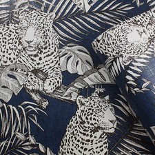 Muriva Mamboa Exotic Leopard Tropical Jungle Palm Leaves Wallpaper
