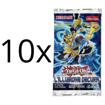 Yu-Gi-Oh! 10x Booster L'ILLUSIONE OBSCURA 1. Auflage - DEUTSCH ITALIENISCH