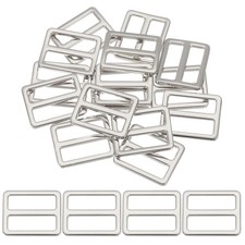 15 Pcs Metal Tri-glide Slide Buckle, 25mm Slider Strap Replacement, Silver