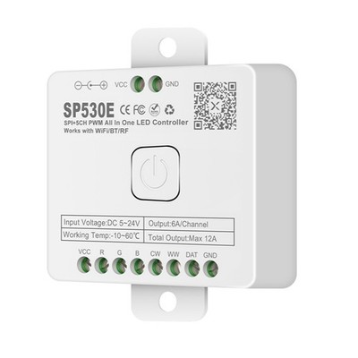 12-In-1 WLAN-LED-Controller SP530E PWM SPI Pixel Dimmer für WS2812B WS2811 5781