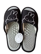 Brand new, unused Miffy health sandals, size 23-25, black, slippers/room shoes.