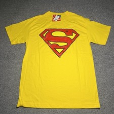 Vintage Superman T Shirt Mens Medium DC Comics Logo Tee Cotton Y2K USA
