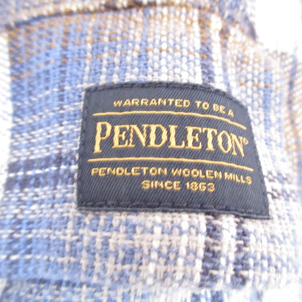 PENDLETON Check Pattern Open Front Shawl Collar J… - image 5