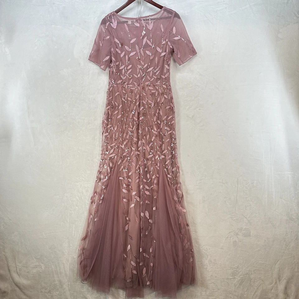 Ever Pretty платье женщин 12 розовый макси блестки вышитый цветочный платье русалки выпускного - Изображение 3 из 4
