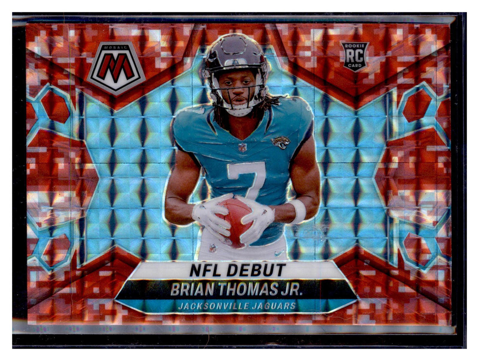2024 Panini Mosaic #282 Brian Thomas Jr. Mosaic Camo Red