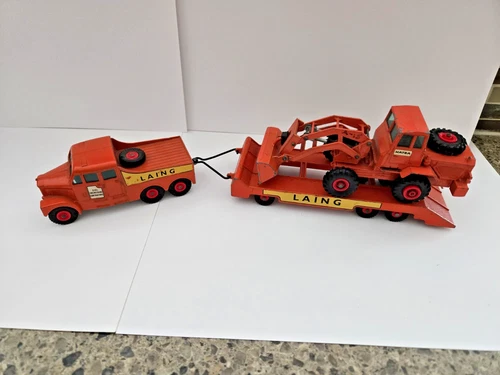 Lesney Matchbox King Size #K-8 LAING Truck, Trailer & Tractor Shovel