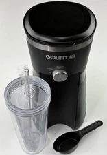 Gourmia Iced Coffee Maker with Brew-Strength Control, Reusable Filter & Tumbler