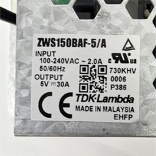 TDK-Lambda ZWS150BAF-5/A Industrial SMPS 5V 30A Panel Mount Power Supply Silver