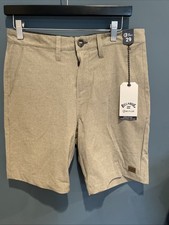 Billabong Youth Recycler Shorts Crossfire Submersibles, Tan, Size 29, 8 Inseam