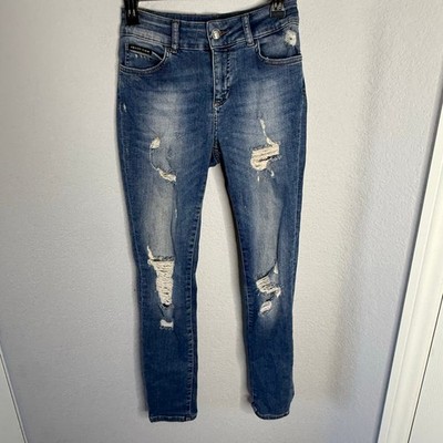 PHILIPP PLEIN  SLIM FIT DISTRESSED JEANS