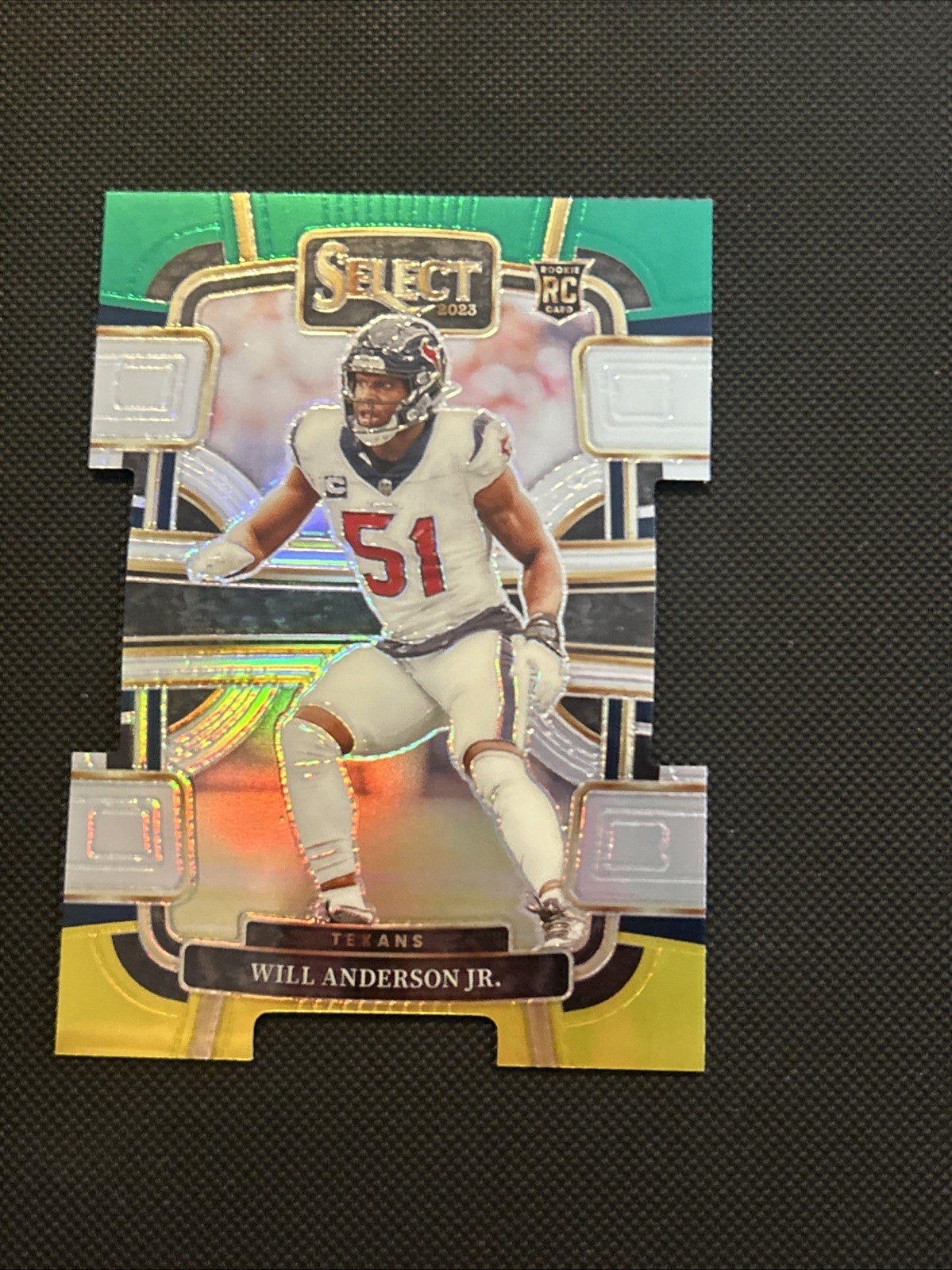 2023 Panini Select - Concourse Will Anderson #40 Green & Yellow Prizm Die-Cut...