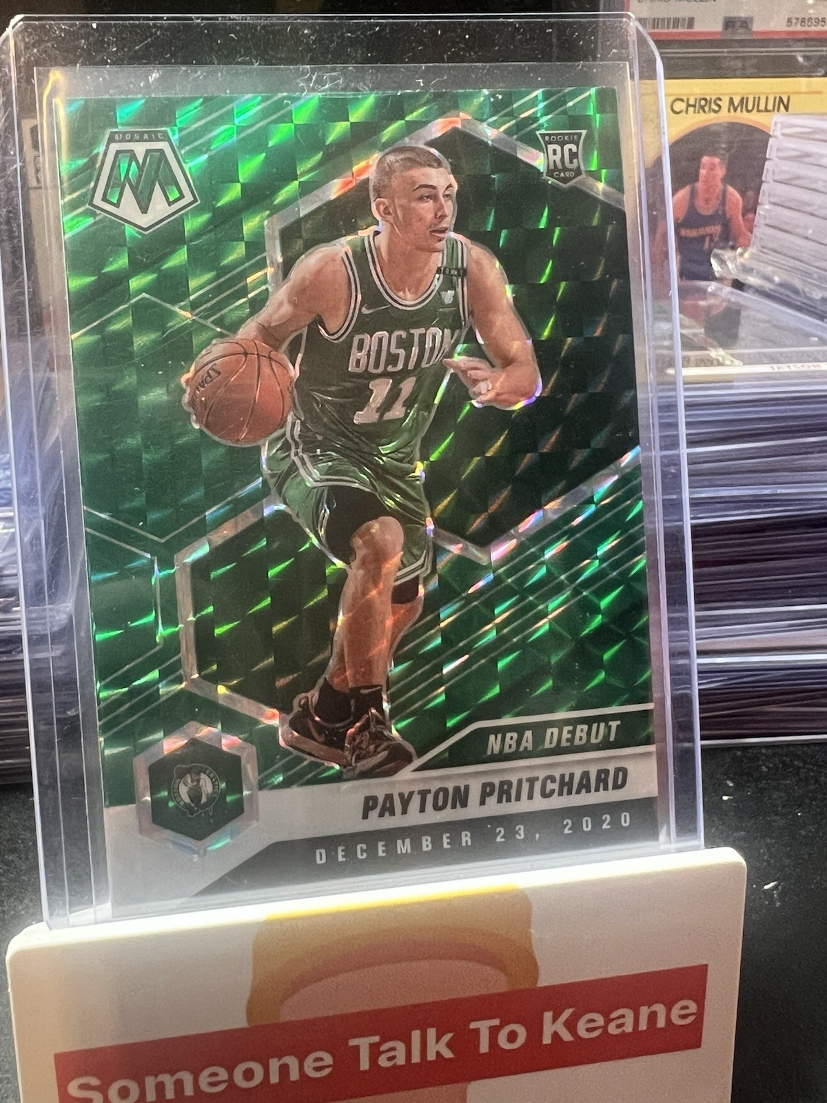 2020-21 Panini Mosaic - NBA Debut Payton Pritchard #269 Green Mosaic Prizm (RC)