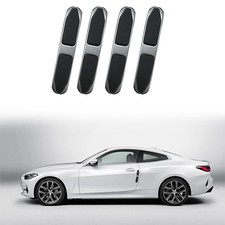 4Pcs Car Door Edge Guards PVC Metal Body Bumper Protector Strips Vehicle Black