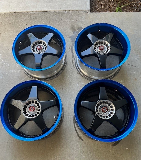 Old School Rare JDM Racing Sparco 17x8 +32, 5x114.3, Black - Used