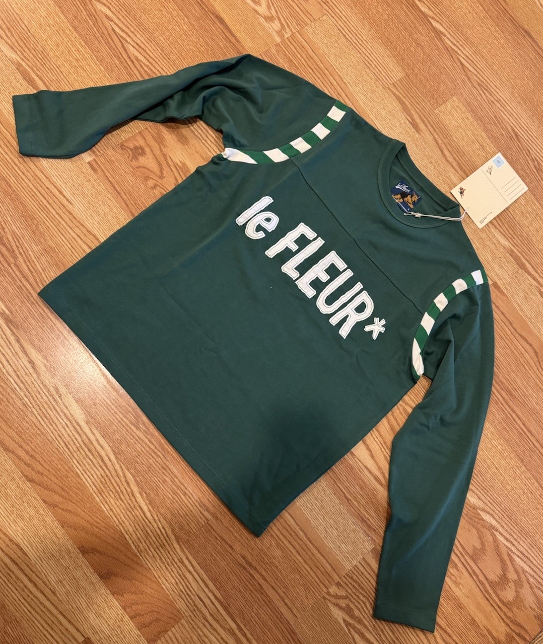 Le Fleur Green Ivy Long Sleeve T Shirt Size Large New In Han