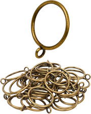 Curtain Rings with Eyelets, 48 Pack Metal Drapery Rings for Pinch Pleat Curtains