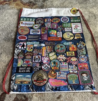 Girl Scout Patches On Star Wars Red String Draw Backpack