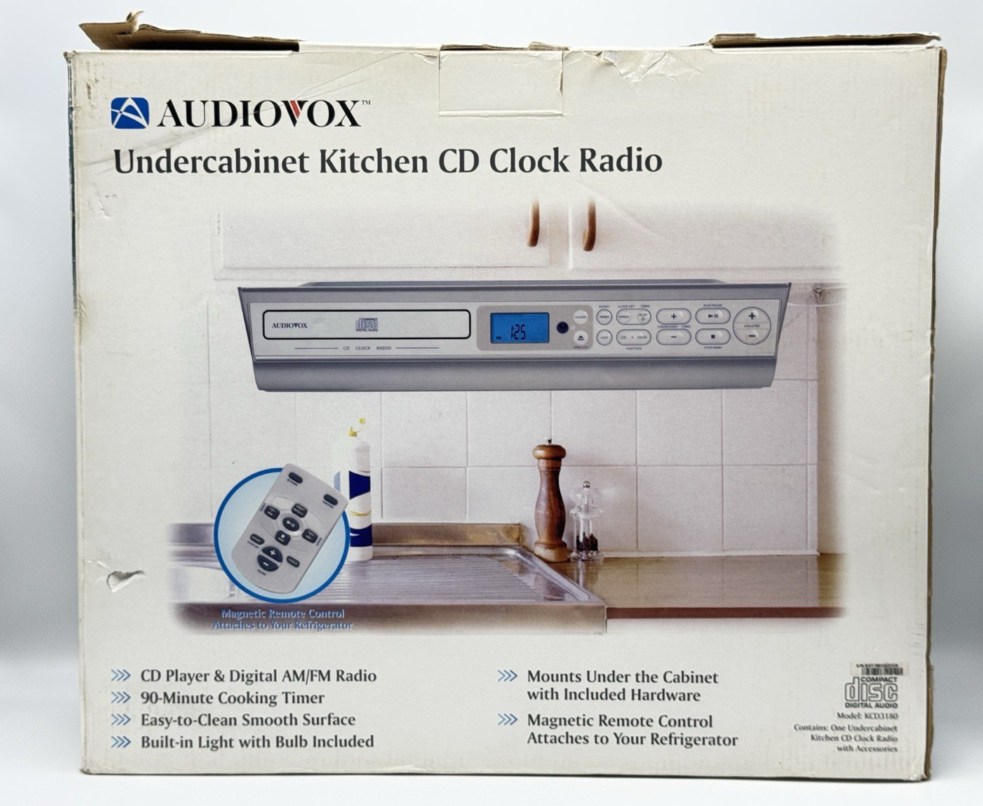 Clock Radio Am/fm Kcd3180 New Open Box