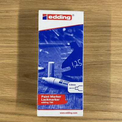 Edding 780 0,8 mm Weiß Lackmarker Permanent 10er Box Neu in OVP