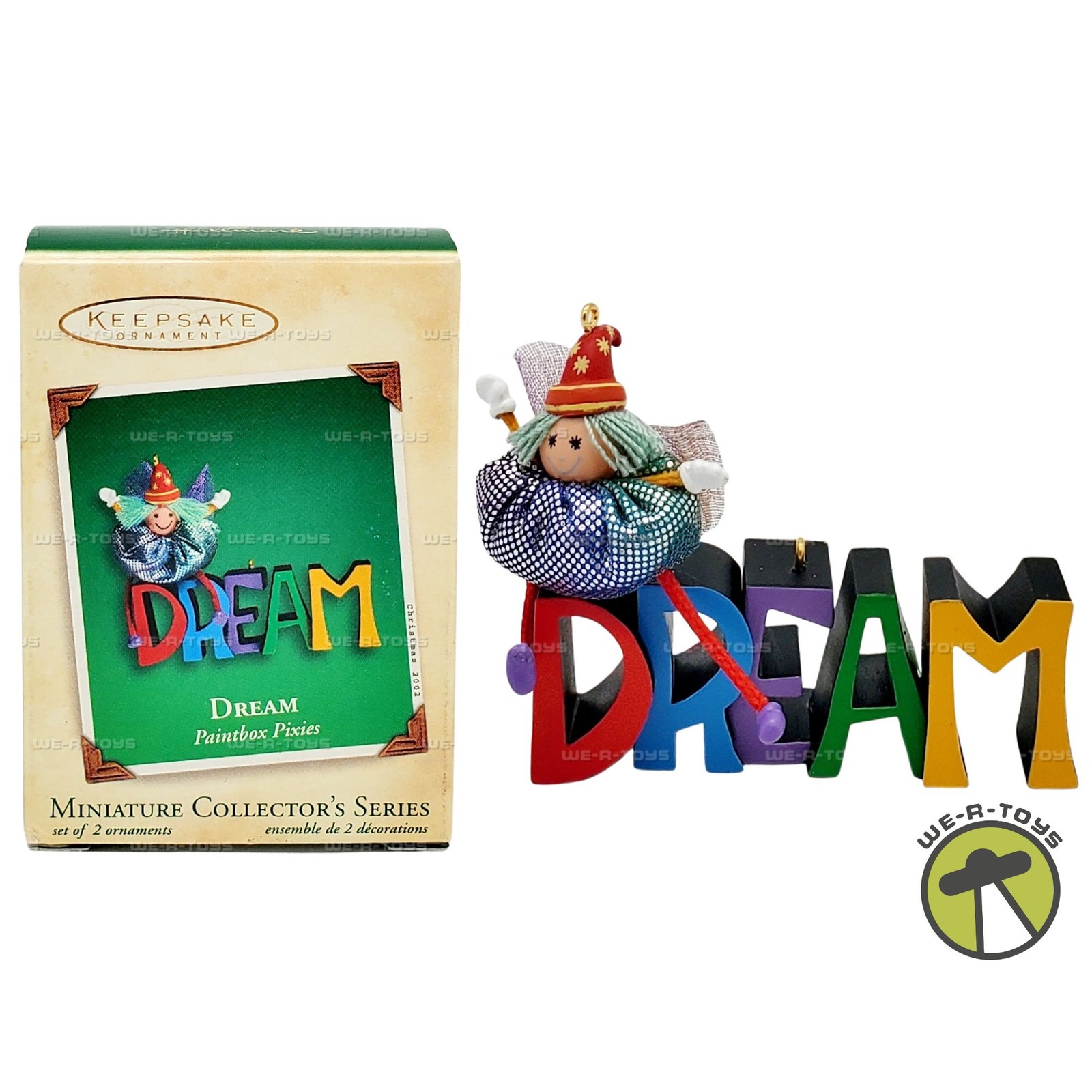 Dream Set of 2 Miniature Hallmark Keepsake Ornaments