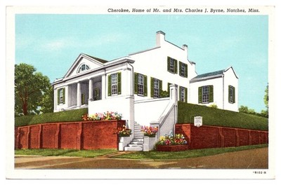 VTG Cherokee, Home of Mr. & Mrs.  Charles J. Byrne, Natchez, MS Postcard