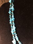 Genuine Turquoise Wraparound Necklace With Arrowhead closure and earrings  — photo 6