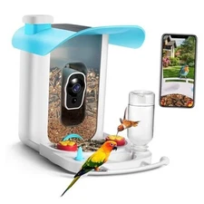  Smart Bird Feeder with Camera Solar Powered, AI Identify Bird Species Camera 
