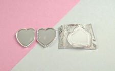 Ty Beanie Baby Heart Tag Protectors Original 2 Piece, Hard Plastic Set of 2 New