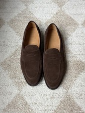 #1 MENSWEAR LNWOB Edward Green England Brown Suede Piccadilly Shoes 184 8.5 9