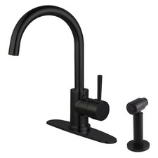 Kingston Brass LS857.DLBS Concord 1.8 GPM Standard Kitchen Faucet - Black