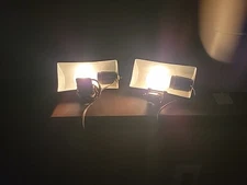 LOT of 2 VINTAGE UNIVERSAL KLIP LITE MUSIC STAND BAND CLIP LIGHT WORKING