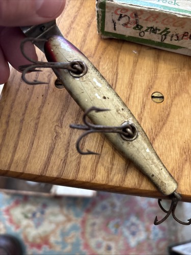 Vintage Creek Chub Bait Co. 4.5in Wood Pikie Minnow 701 Pike With Box - Picture 3 of 7