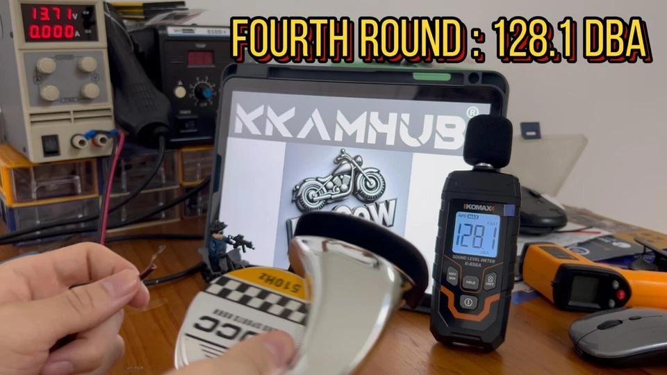 Motorcycle Cars Snail Air Horn 12V 128dB For Ducati Monza Junior 160 200 Foto 4 de 4