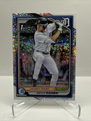 2024 Bowman Draft Bryce Rainer Chrome Sparkles Refractor 1st #/200 Tigers