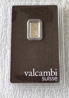 Valcambi Mint 1 gram Platinum bar in New Assay card of 999.5 fine Platinum 1g