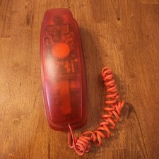 Vintage Conair Phone Landline Telephone Red See Through Translucent Untested
