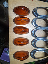 5 Vintage Dietz 80 Flat Roof Cab Clearance Marker Lights