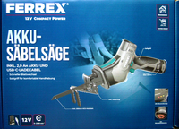 12 V Akku SäBelsäGe Ferrex Inkl. Akku Und USB-C Ladekabel+Neu Und Ovp+