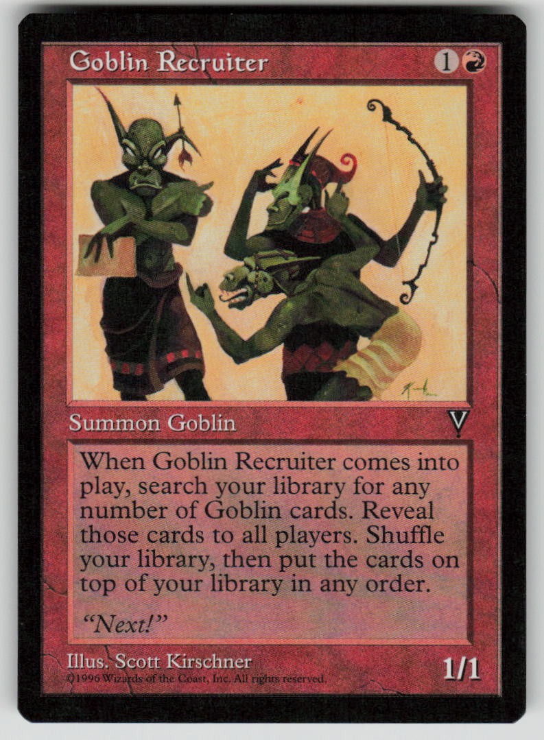 Goblin Recruiter Uncommon Visions MTG Near Mint