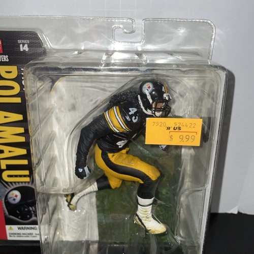 Figura McFarlane Troy Polamalu NFL Serie 14 Pittsburgh Steelers Nueva - Imagen 5 de 8