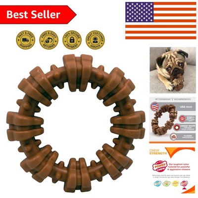Durable Textured Ring Dog Chew Toy for Small Aggressive Chewers - Flavor Medley