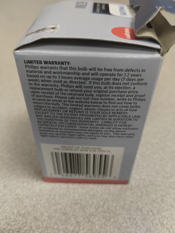 Philips Dimmable Indoor Outdoor 60 W  Medium Base E26 Halogen & Flood - 6 Pack - Image 2 of 4